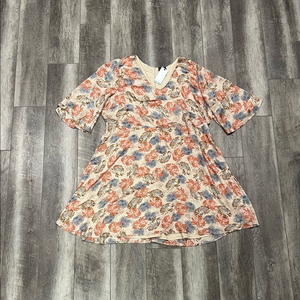Bobeau Tan Print Dress